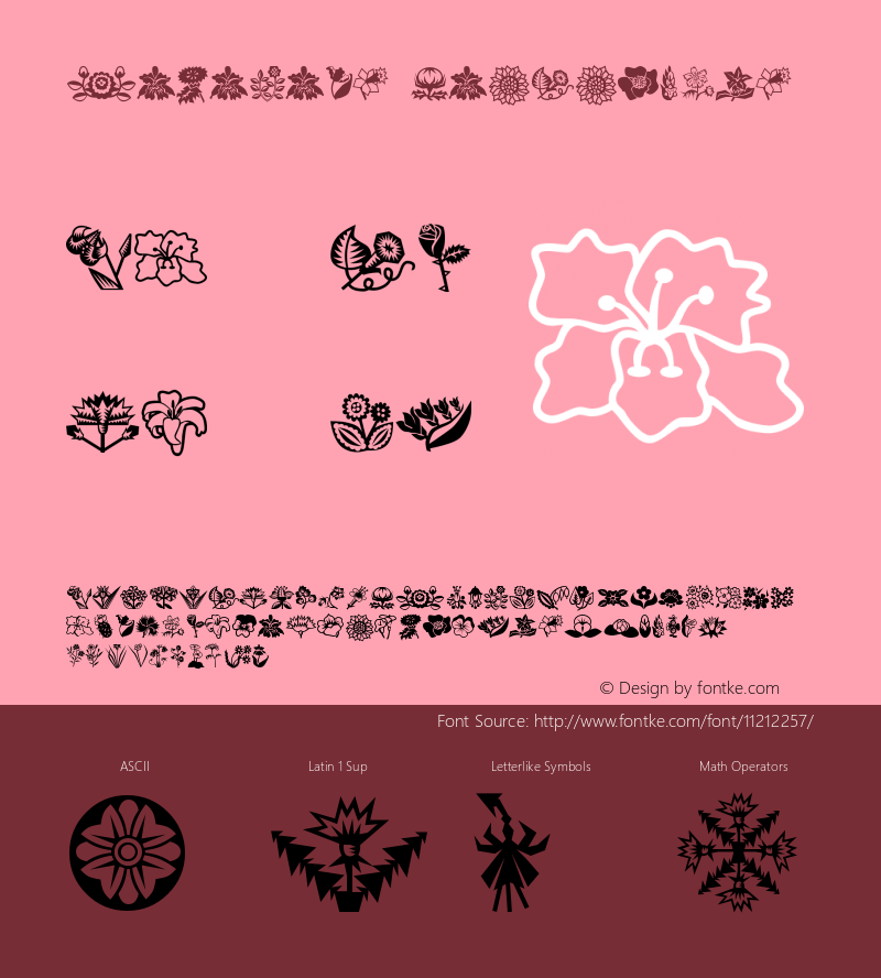 MiniPics LilFlowers Version 001.000 Font Sample