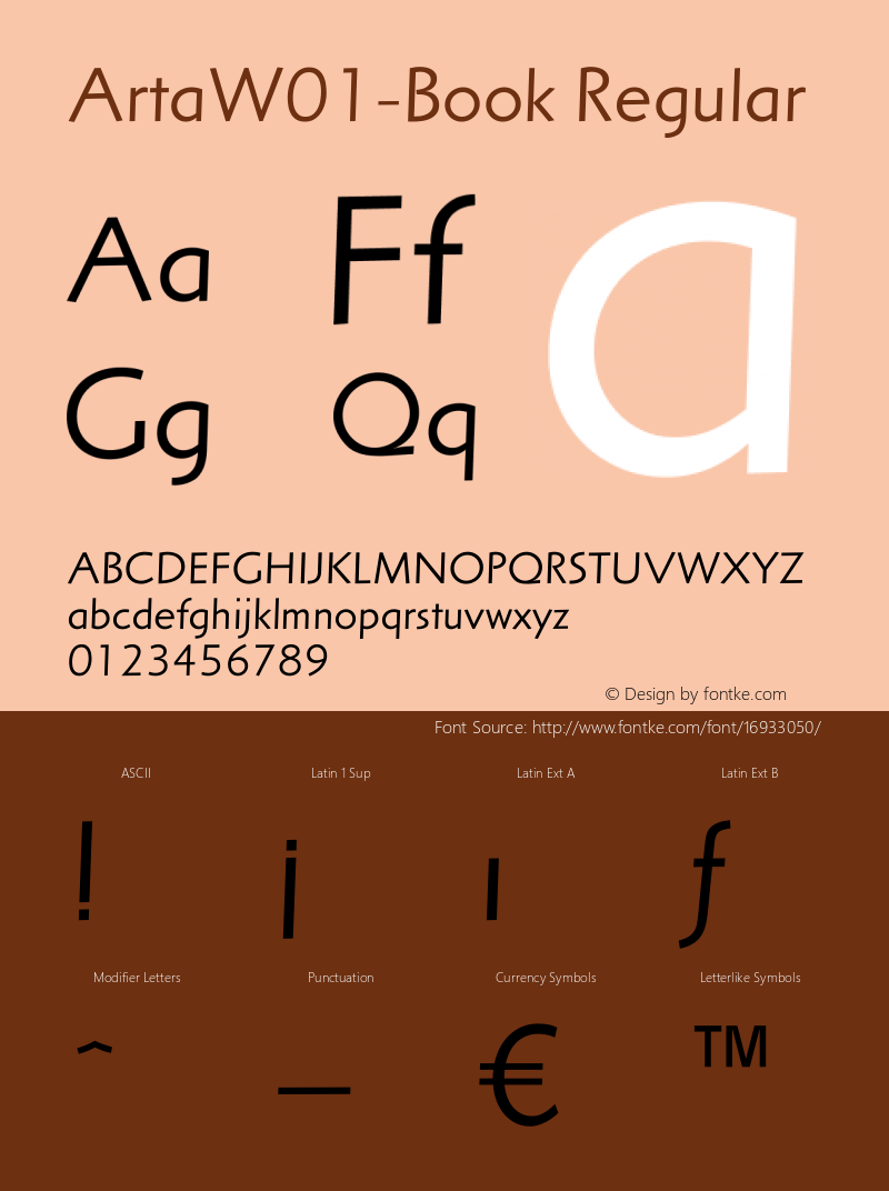 ArtaW01-Book Regular Version 1.1 Font Sample