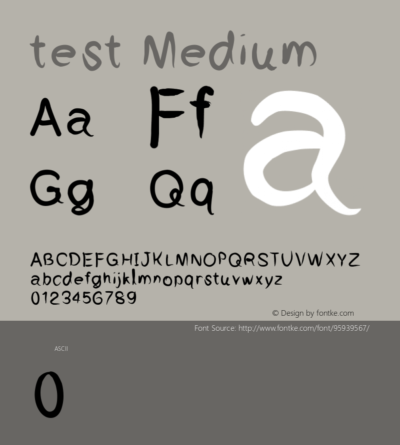 test Version 001.000 Font Sample