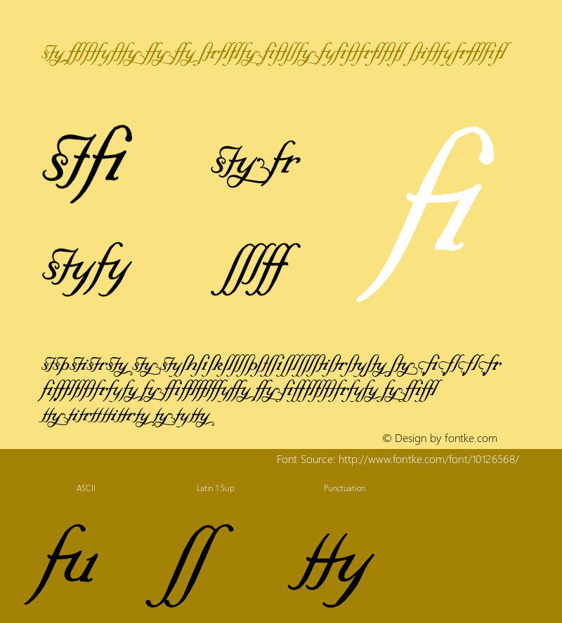 ElegeionScriptLigatures Regular Macromedia Fontographer 4.1.3 05/23/01 Font Sample