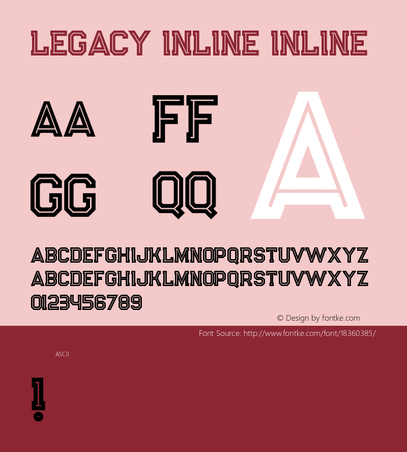 Legacy Inline Inline Version 1.000 Font Sample