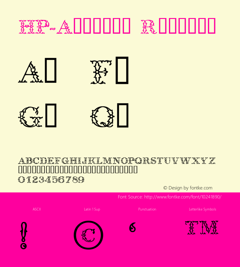 HP-Antique Regular 2 Font Sample
