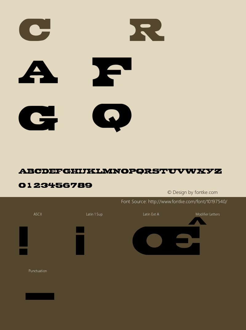 Crocodile Regular 001.001 Font Sample