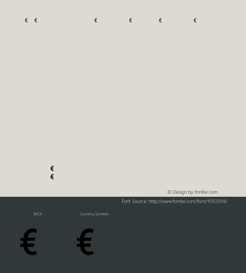 PedestriaMVB-Euro-Medium Euro-Medium Version 001.000 Font Sample