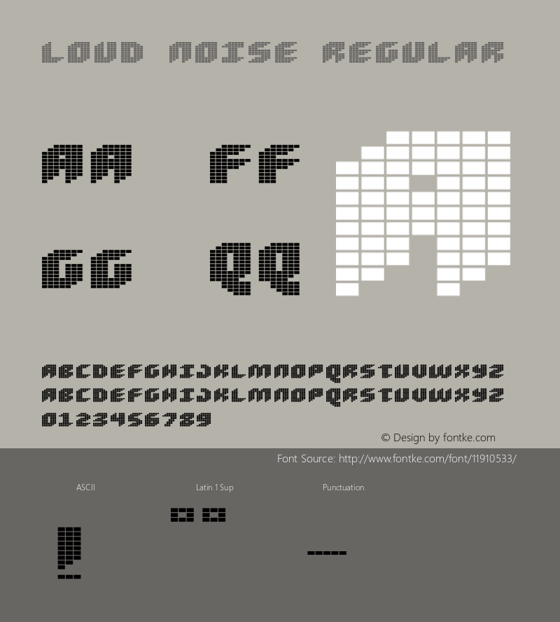 Loud noise Regular 2 Font Sample