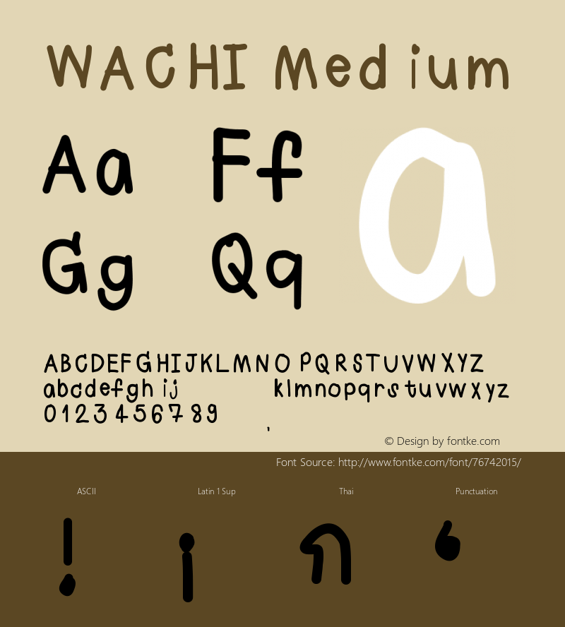 WACHI Version 001.000 Font Sample