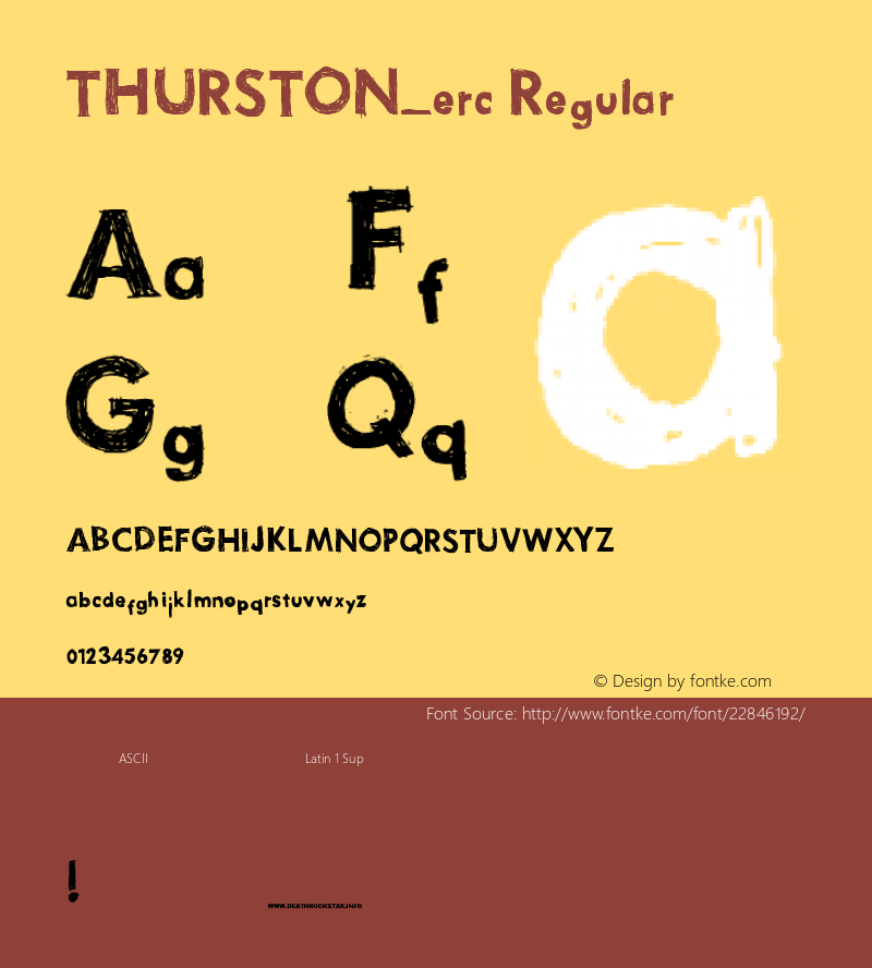 THURSTON_erc Version 1.03 September 30, 2002 Font Sample