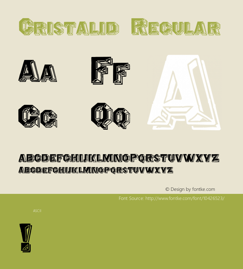 Cristalid Regular Version 1.000 2012 initial release Font Sample