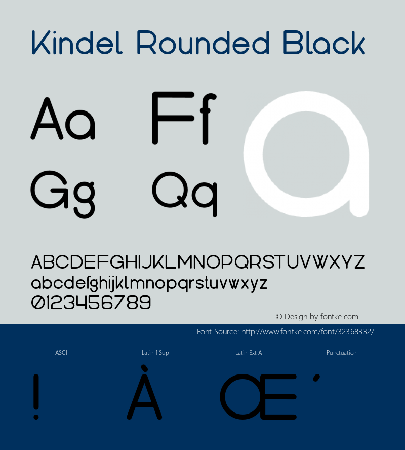 KindelRoundedBlack Version 1.002;Fontself Maker 3.0.0-3;YWFTv17 Font Sample