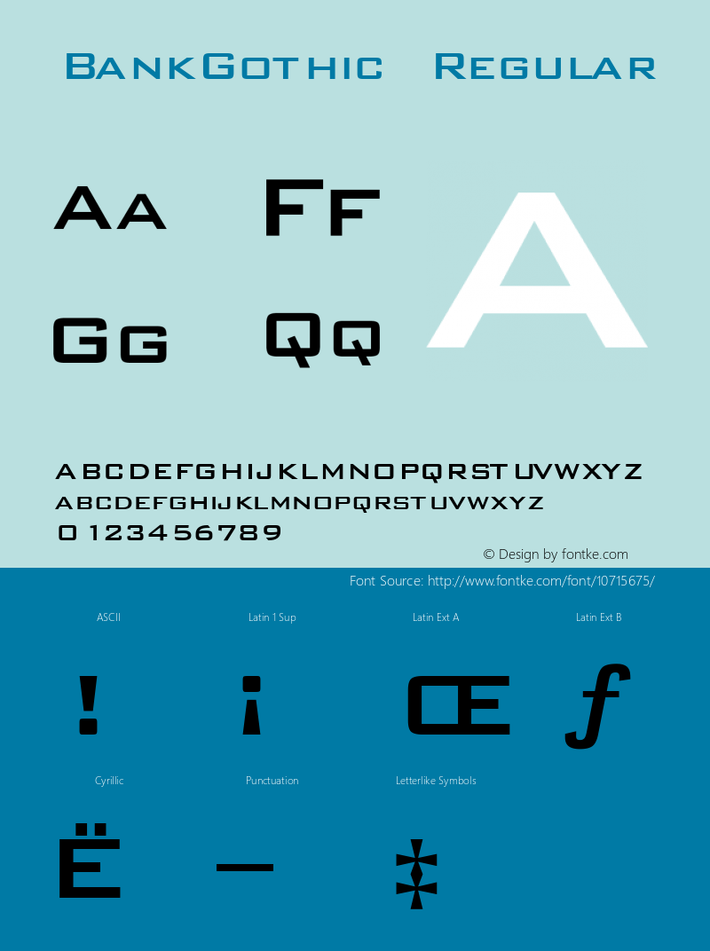 BankGothic Regular mfgpctt-v1.52 Monday, January Font Sample