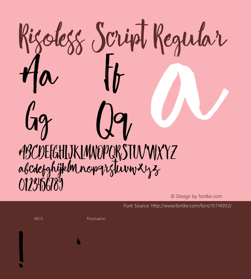 Risoless Script Regular 1.000 Font Sample