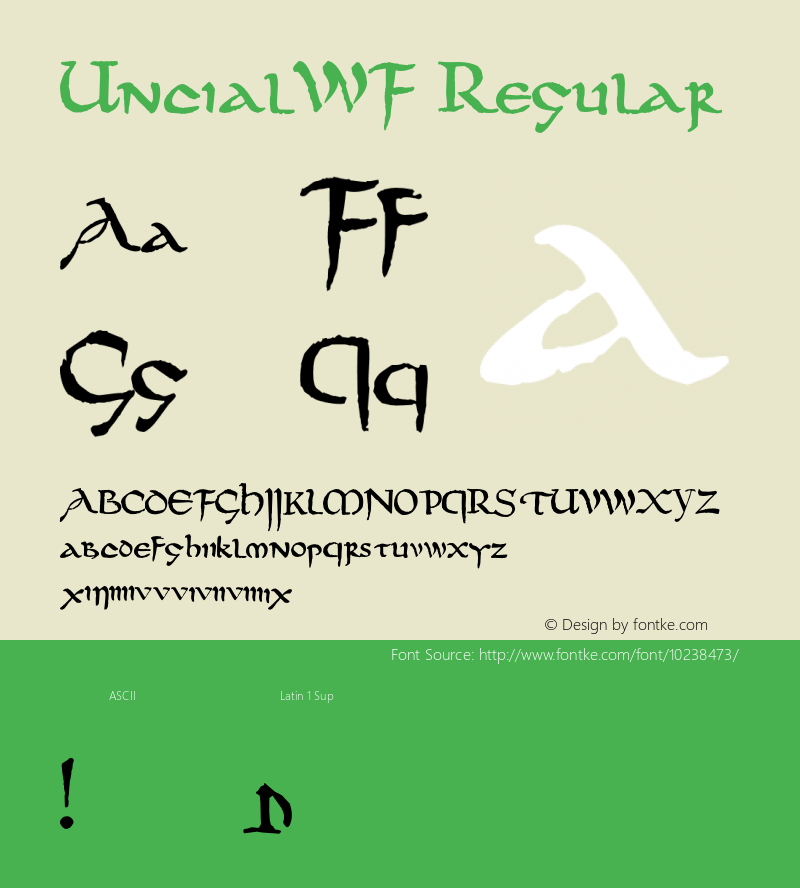 UncialWF Regular 001.000 Font Sample