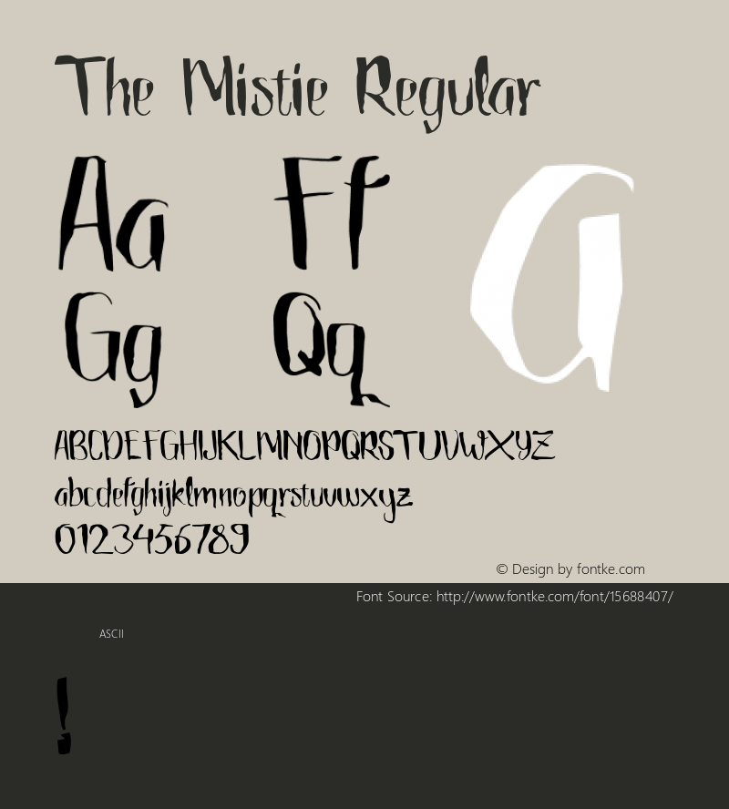 The Mistie Regular 1.000 Font Sample