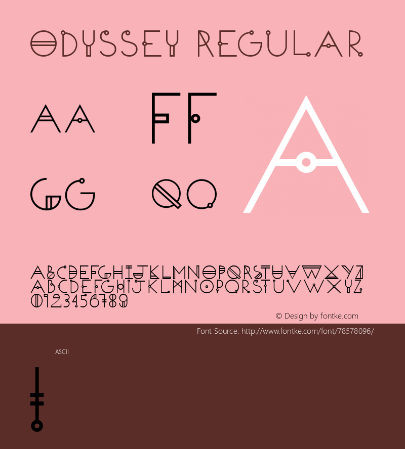 Odyssey Regular Version 1.00 2012 Font Sample