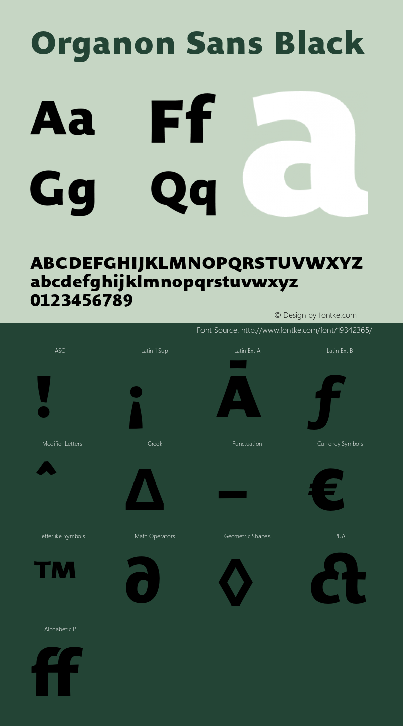 OrganonSans-Black 002.002 Font Sample