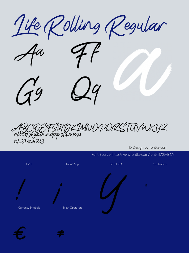 Life Rolling Version 1.00;January 6, 2021;FontCreator 13.0.0.2683 64-bit Font Sample