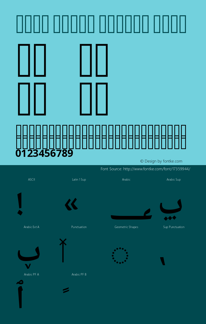 Noto Naskh Arabic Bold Version 1.06 uh Font Sample