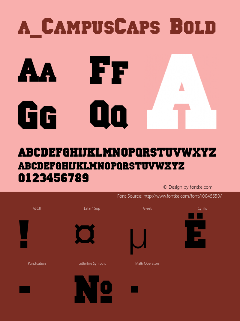 a_CampusCaps Bold 01.03 Font Sample