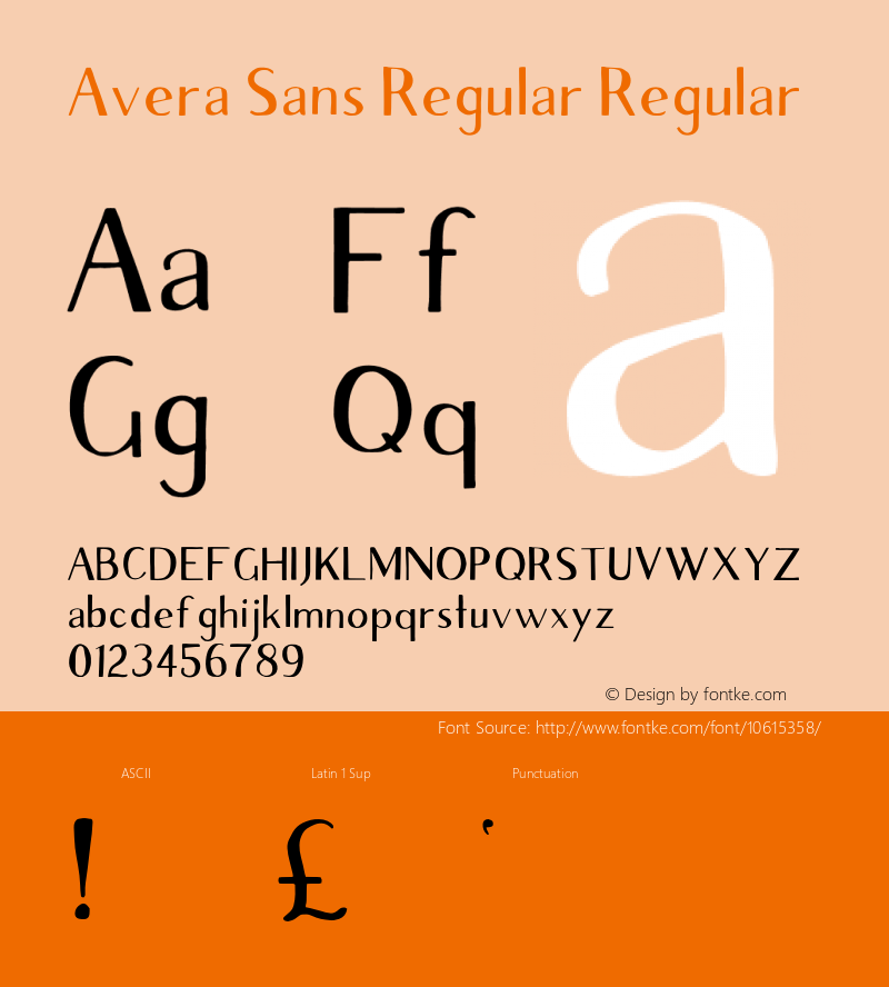 Avera Sans Regular Regular 001.001 Font Sample