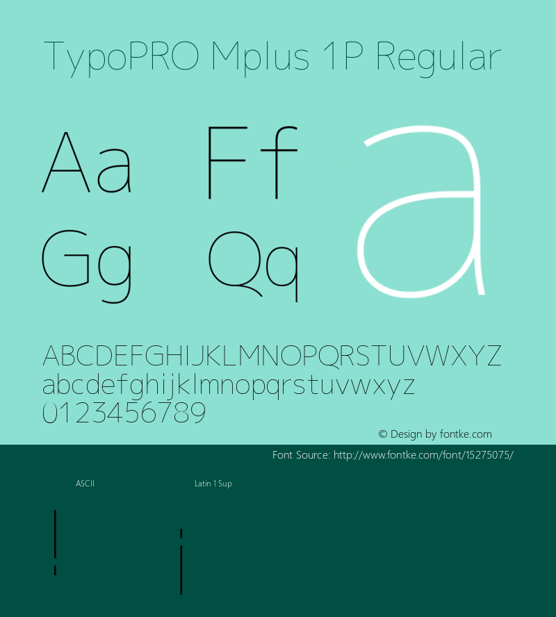 TypoPRO Mplus 1P Regular Version 1.059 Font Sample