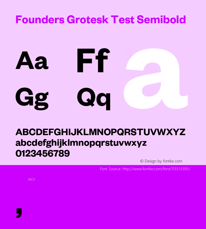 FoundersGrotesk-SemiboldTest Version 1.001;PS 1.000;hotconv 1.0.57;makeotf.lib2.0.21895;0 Font Sample
