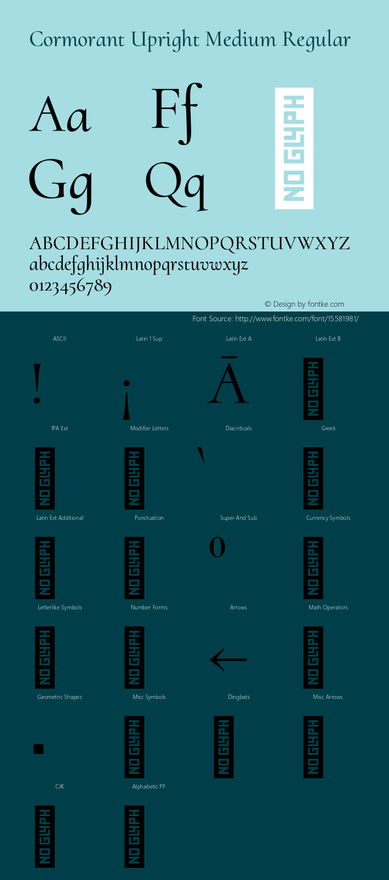 Cormorant Upright Medium Regular Version 1.000;PS 001.000;hotconv 1.0.70;makeotf.lib2.5.58329 Font Sample