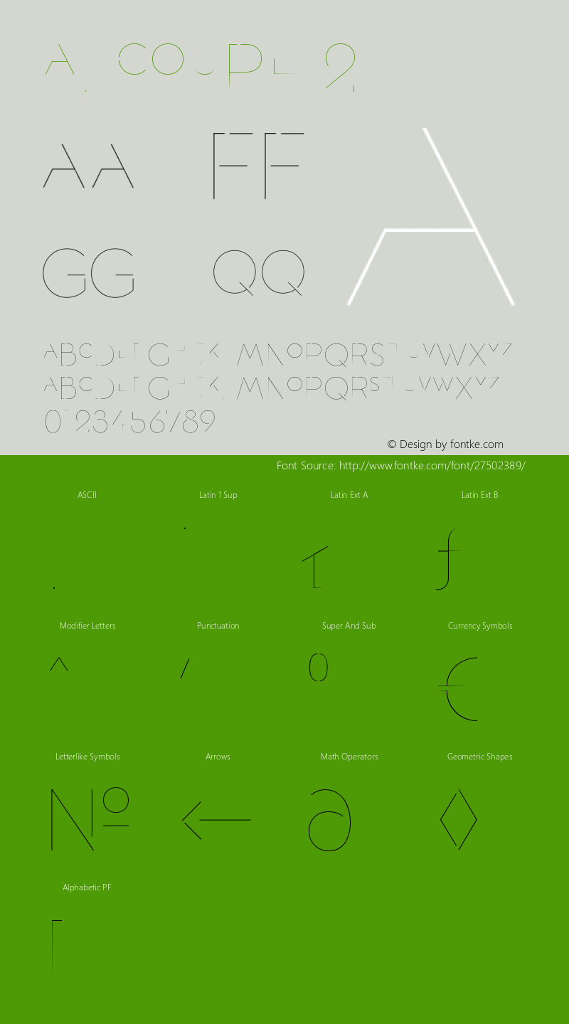 A. Coupe 2 Version 2.000;PS 002.000;hotconv 1.0.88;makeotf.lib2.5.64775 Font Sample