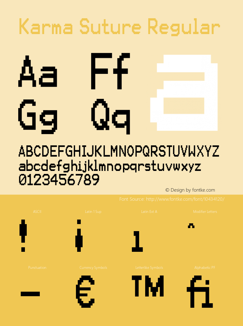 Karma Suture Regular Version 3.001 Font Sample