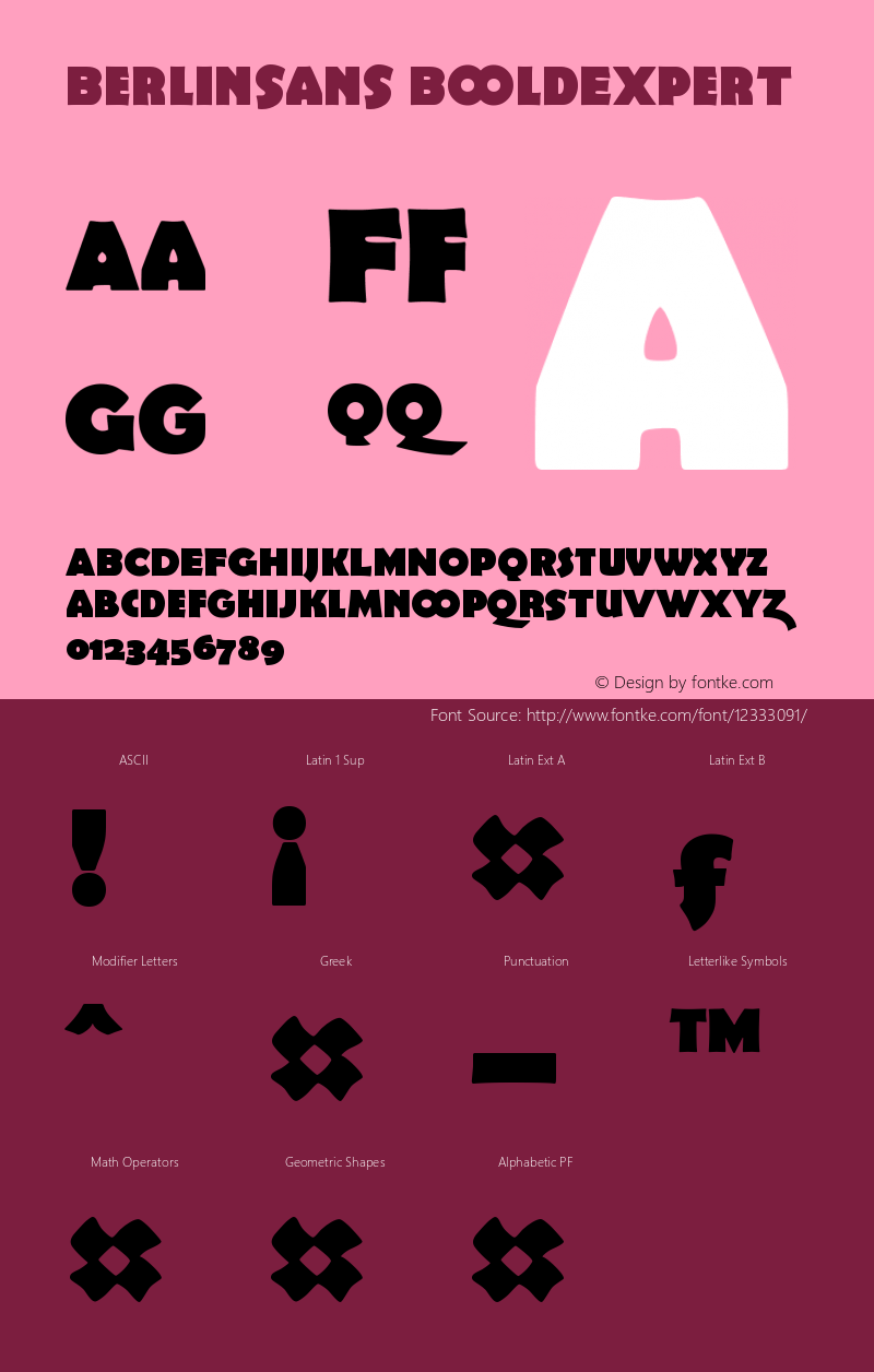 Berlinsans BoldExpert Version 001.000 Font Sample