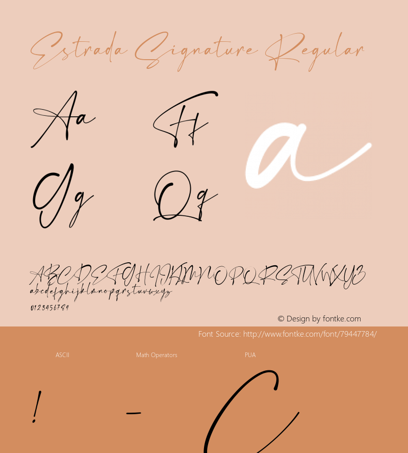 Estrada Signature Version 1.00;September 21, 2020;FontCreator 12.0.0.2565 64-bit Font Sample