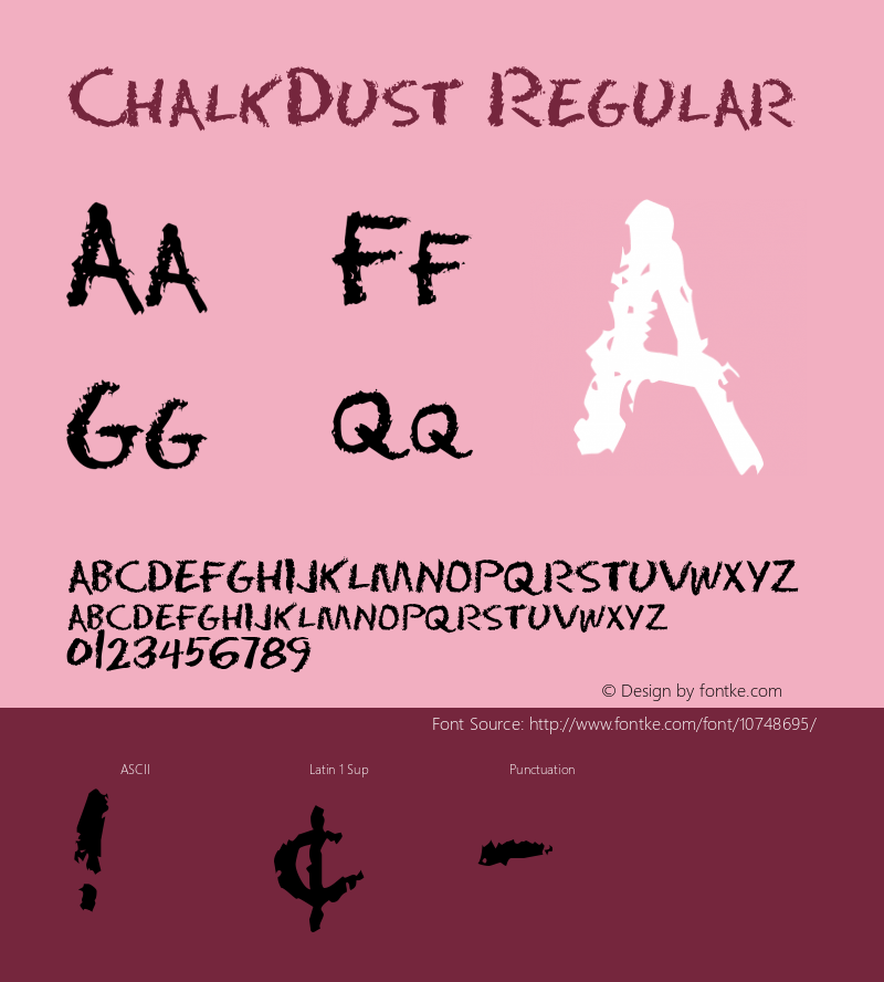 ChalkDust Regular Rev. 003.000 Font Sample