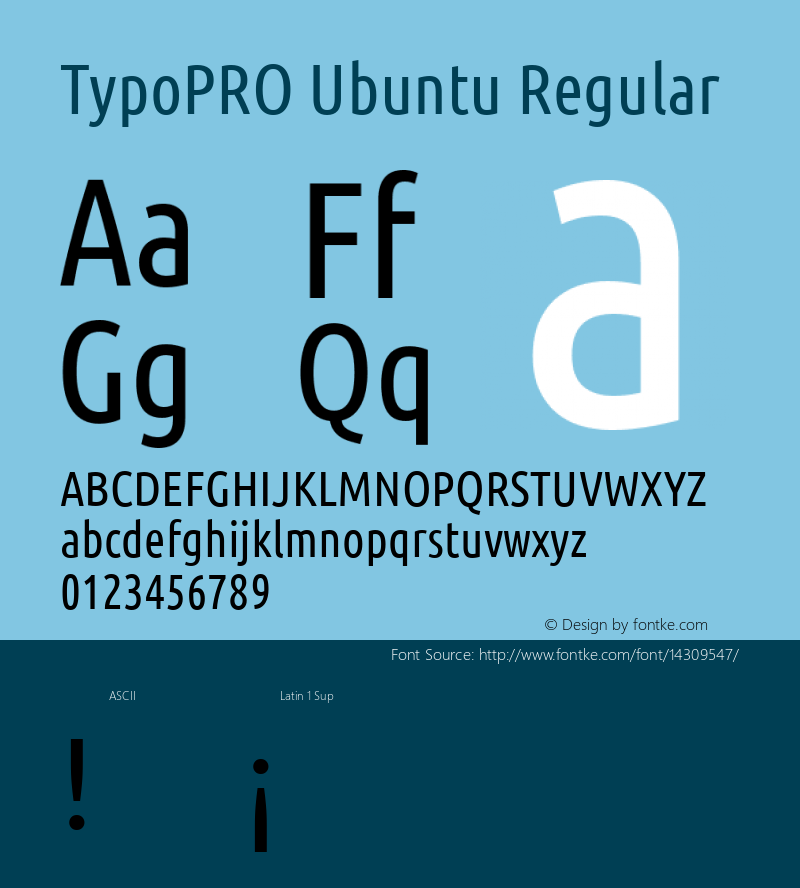 TypoPRO Ubuntu Regular Version 0.80 Font Sample