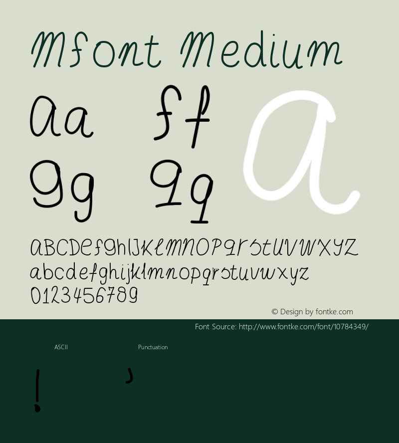 MFont Medium Version 001.000 Font Sample