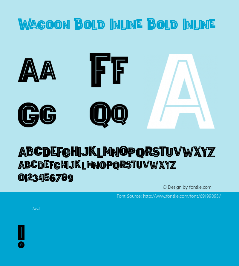 Wagoon Bold Inline Version 1.000 Font Sample