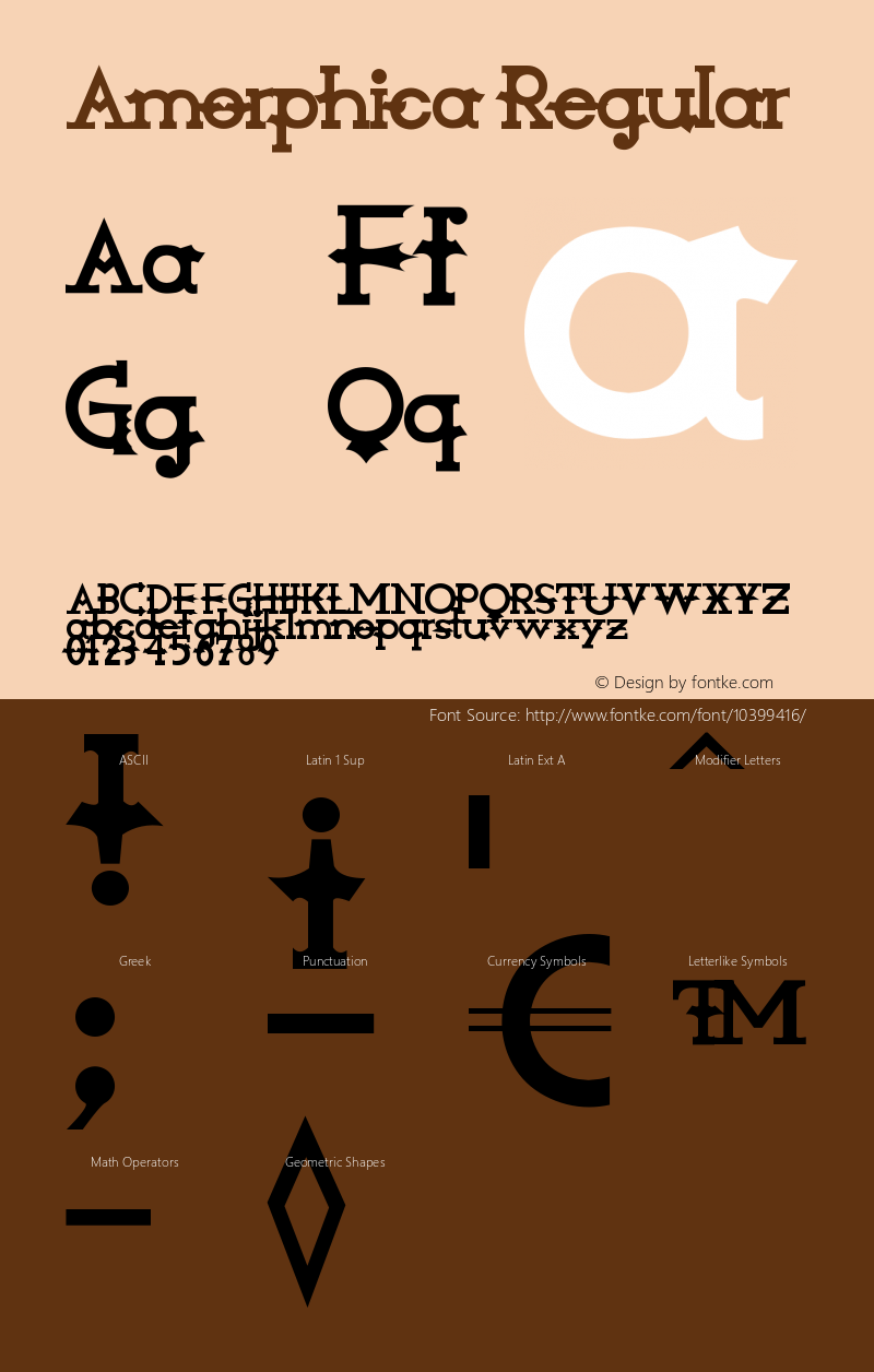 Amorphica Regular Version 1.00 February 22, 2011, initial release Font Sample