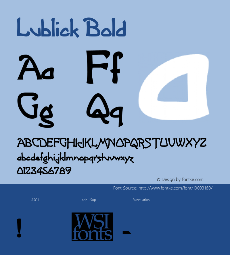 Lublick Bold The IMSI MasterFonts Collection, tm 1995, 1996 IMSI (International Microcomputer Software Inc.) Font Sample