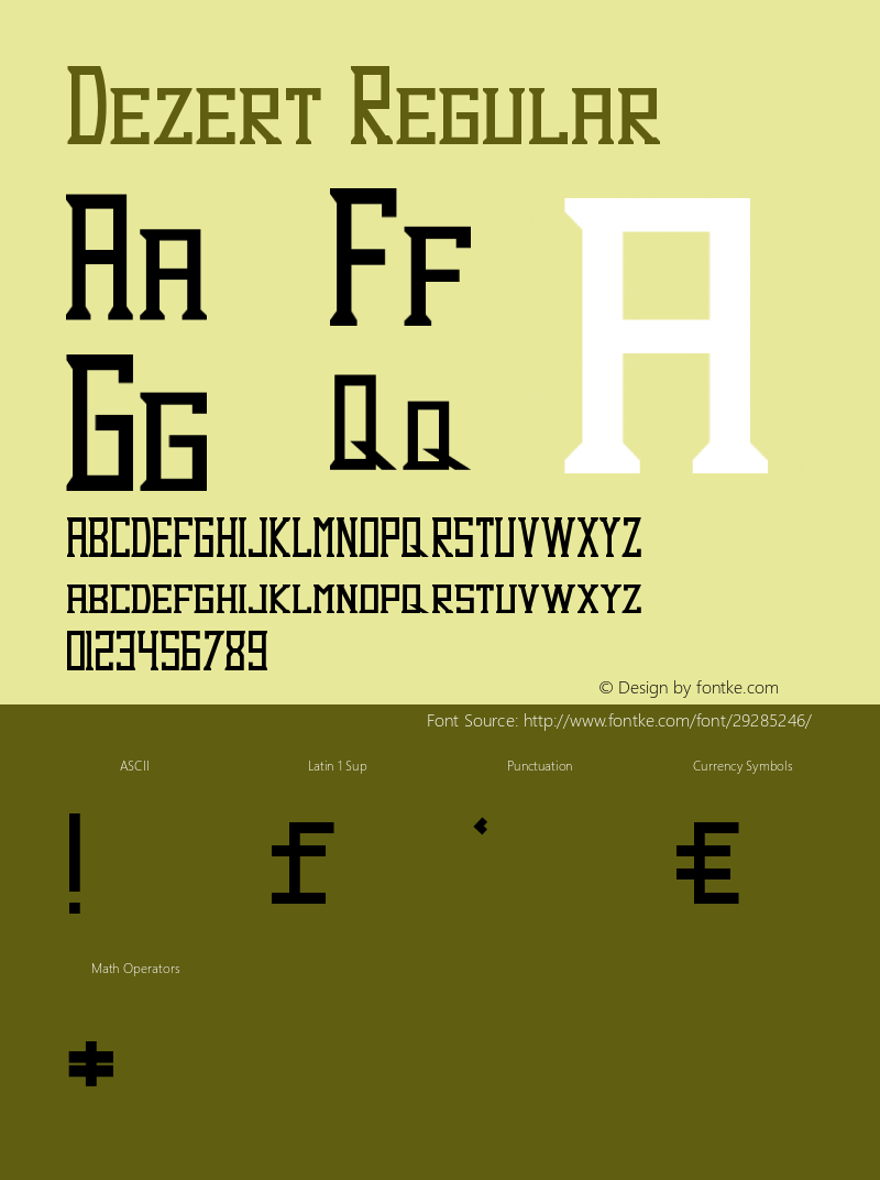 Dezert Version 1.002;Fontself Maker 3.1.2 Font Sample