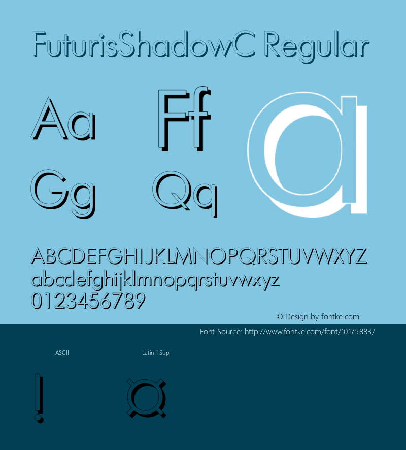 FuturisShadowC Regular 001.000 Font Sample