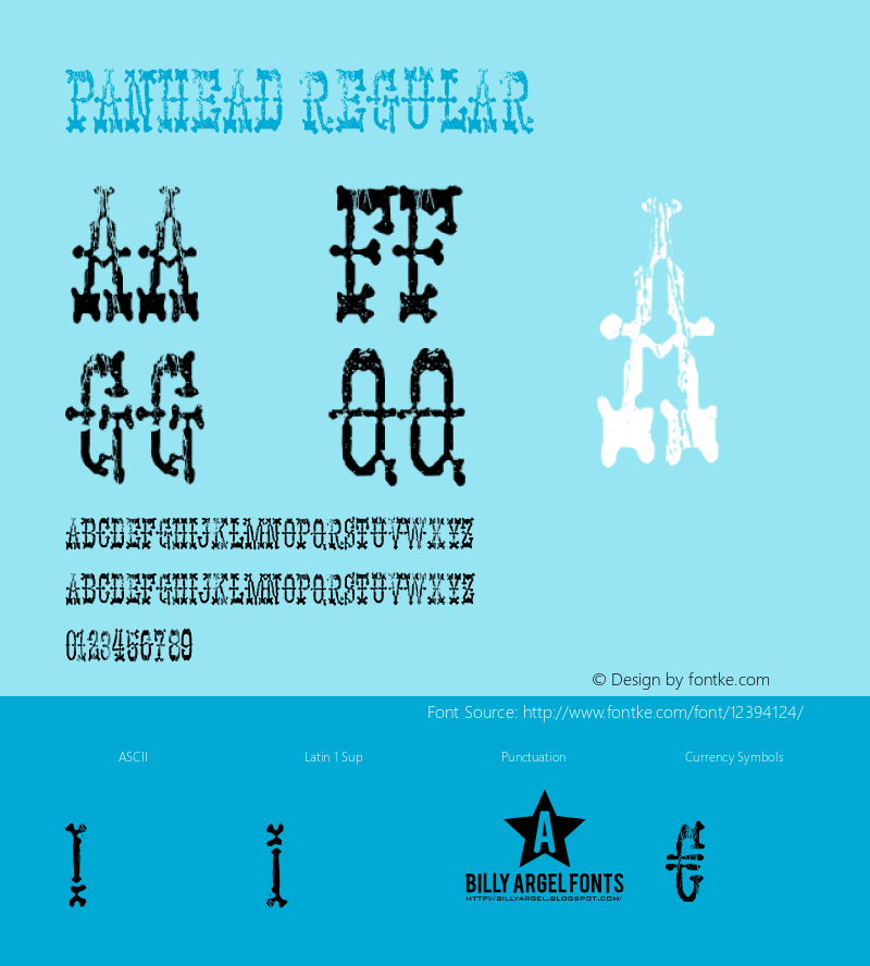PANHEAD Regular #1 Font Sample