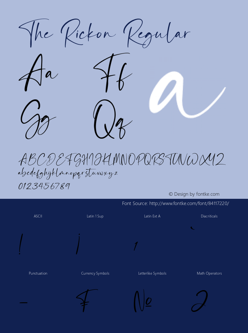 The Rickon Version 1.00;November 17, 2020;FontCreator 12.0.0.2525 64-bit Font Sample