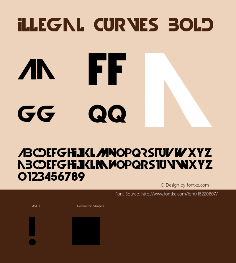 Illegal Curves Bold Version 001.000 Font Sample