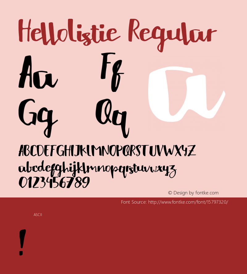 HelloListie Regular Version 1.000 Font Sample