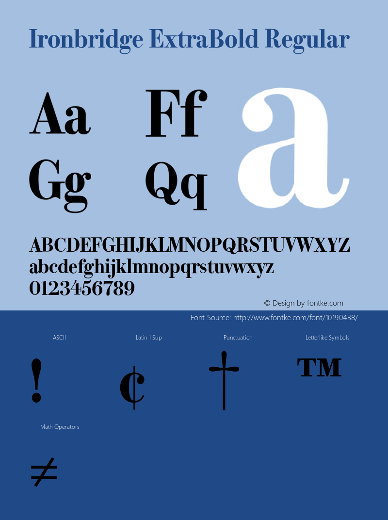 Ironbridge ExtraBold Regular 001.000 Font Sample