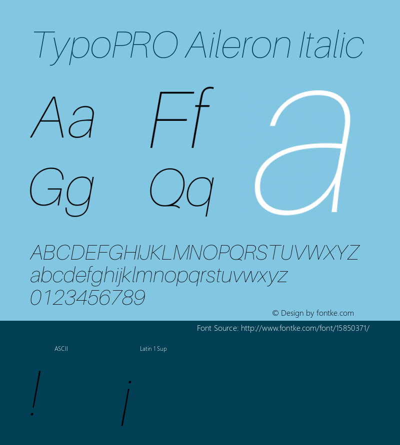 TypoPRO Aileron Italic Version 1.102;PS 001.102;hotconv 1.0.70;makeotf.lib2.5.58329 Font Sample