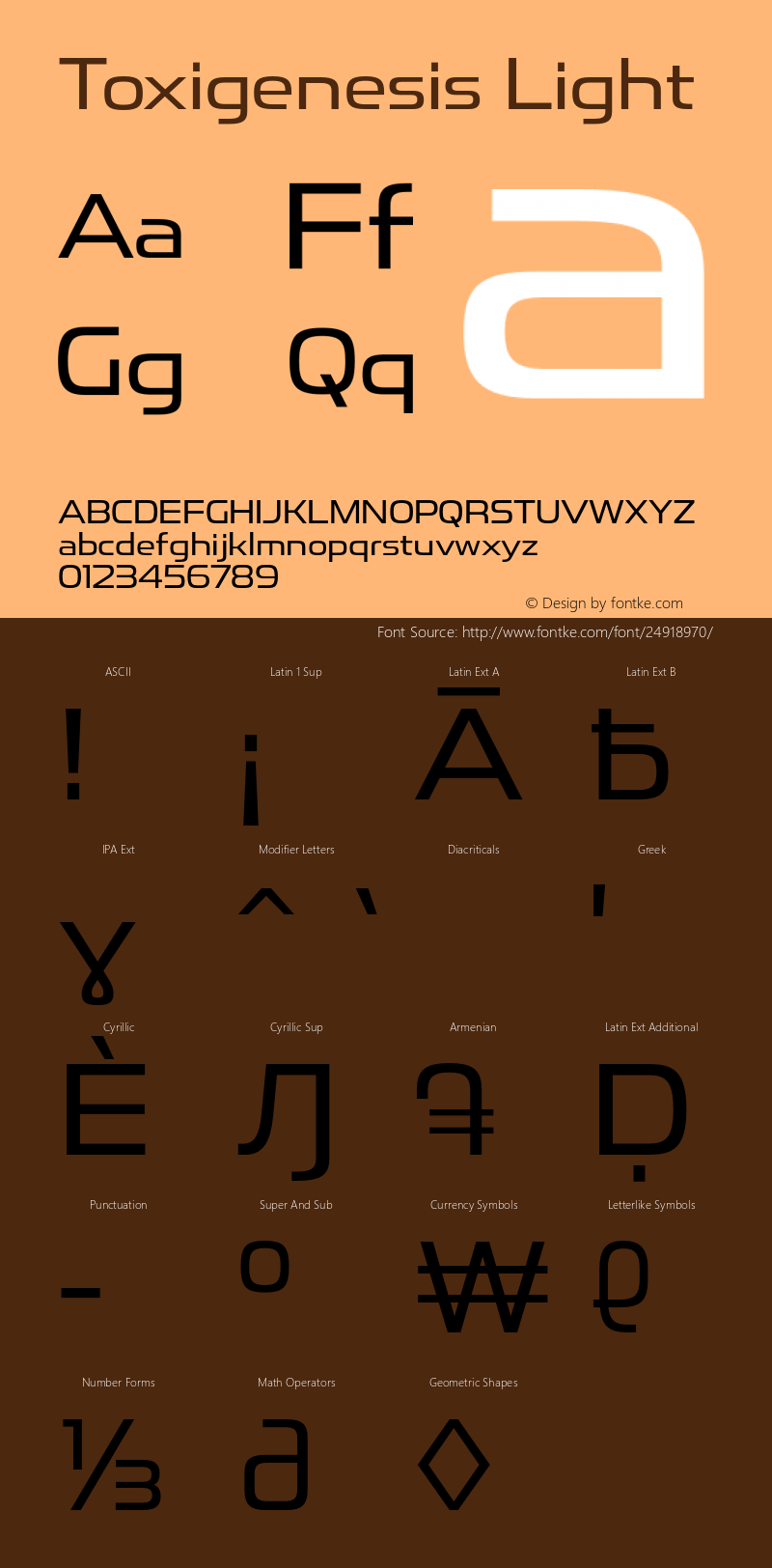 ToxigenesisLt-Regular Version 1.000 Font Sample