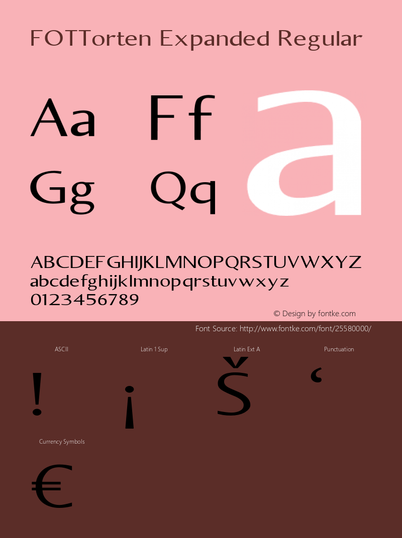 FOTTorten-ExpandedRegular Version 1.000 Font Sample