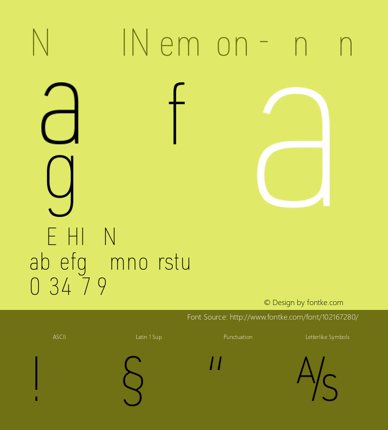 NDZTUL+URWDINSemiCond-Thin Version 1.0 Font Sample