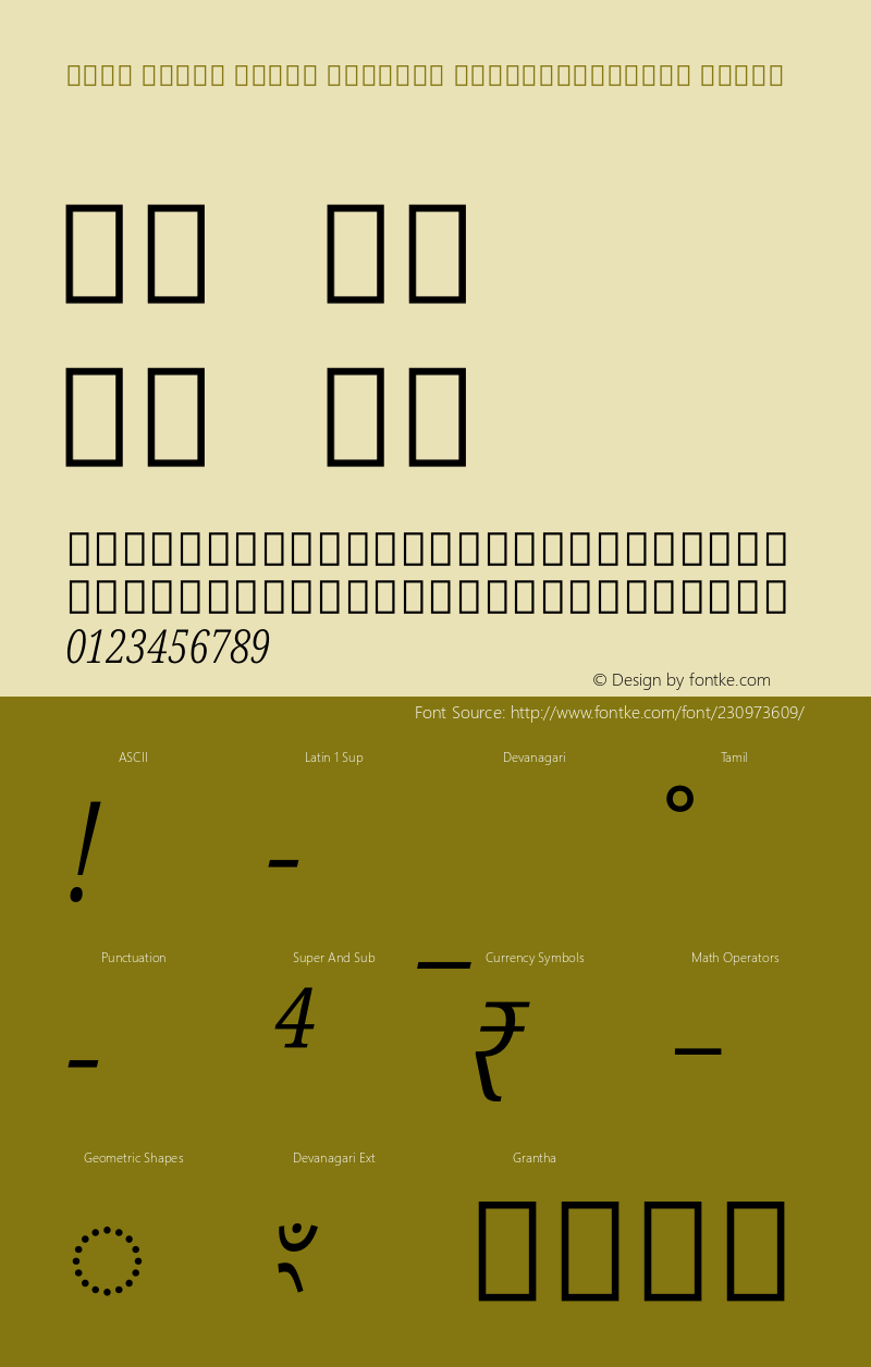 Noto Serif Tamil Slanted ExtraCondensed Light Version 2.001图片样张