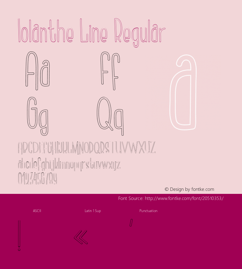 Iolanthe Line Version 5.000 Font Sample