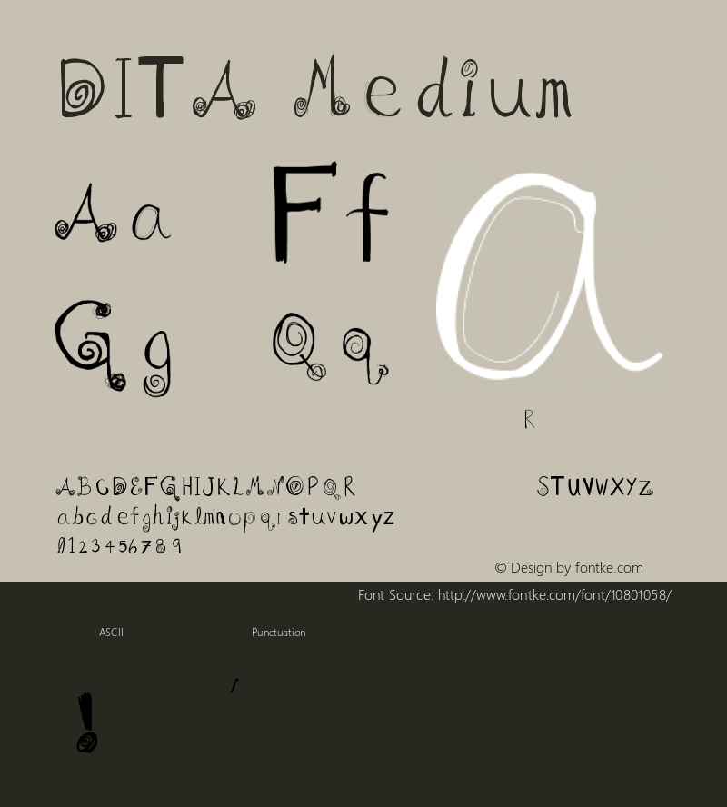 DITA Medium Version 001.000 Font Sample